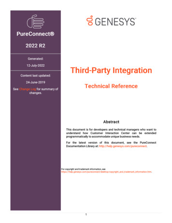 12-July-2022 Third-Party Integration - Genesys