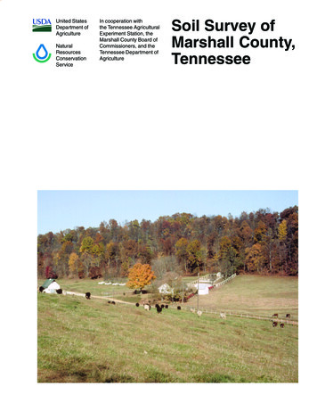 Soil Survey Of Marshall County, Tennessee - USDA