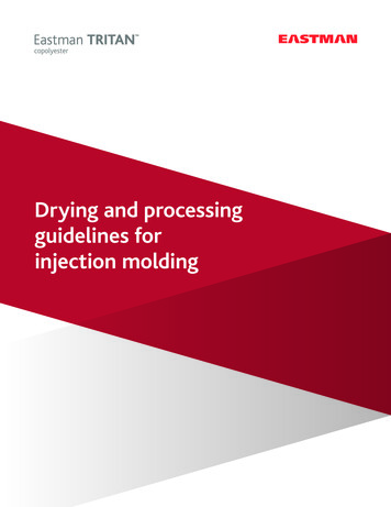 Drying And Processing Guidelines For Injection Molding - Tritan Mold It