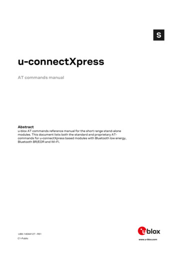 U-connectXpress AT Commands Manual - U-blox