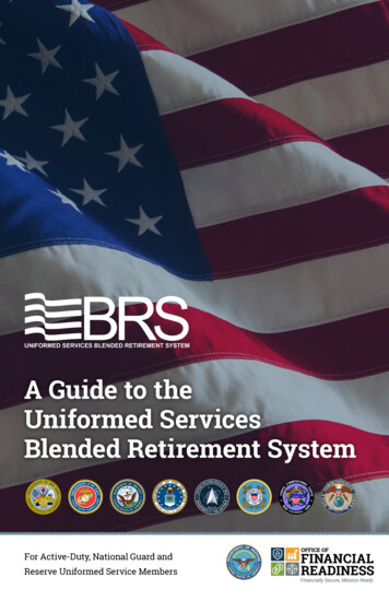 A Guide To The Uniformed Services BRS - U.S. Department Of Defense