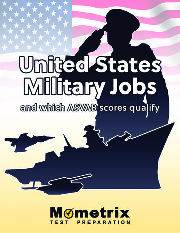United States Military Jobs And Which ASVAB Scores Qualify