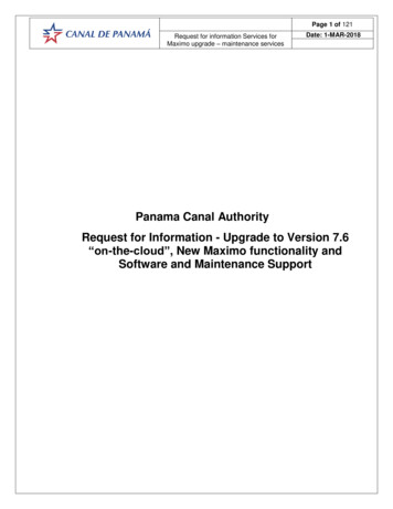 Panama Canal Authority Request For Information - MiCanaldePanama 