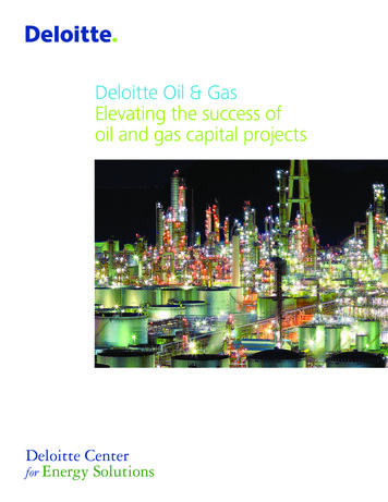 Deloitte Oil & Gas Elevating The Success Of Oil And Gas Capital Projects
