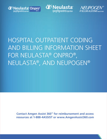 Hospital Outpatient Coding And Billing Information Sheet For Neulasta .