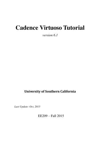 Cadence Virtuoso Tutorial - University Of Southern California