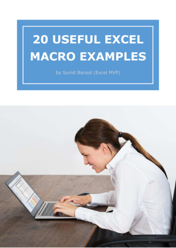 20 USEFUL EXCEL MACRO EXAMPLES - Trump Excel