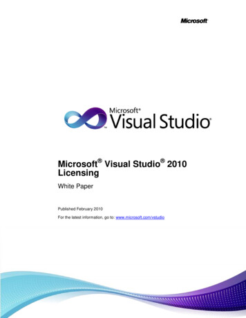 Visual Studio 2010 Licensing Whitepaper - Danysoft