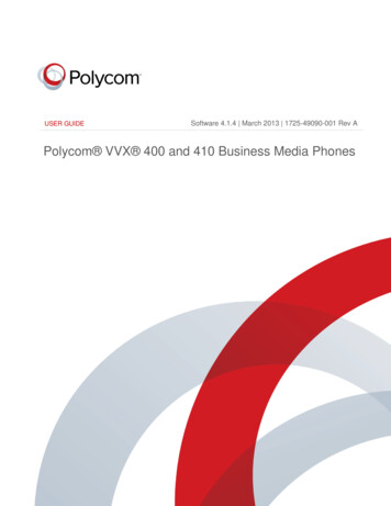 Polycom VVX 400 And 410 Business Media Phones - Plantronics