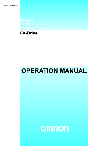 CX-Drive Operation Manual - Omron