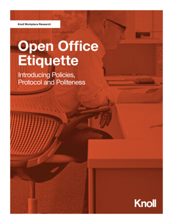 Knoll Workplace Research Open Office Etiquette