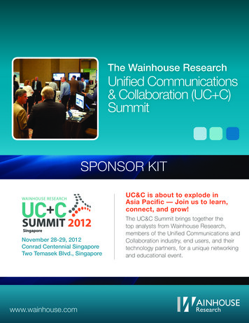 The Wainhouse Research Unified Communications & Collaboration (UC C .