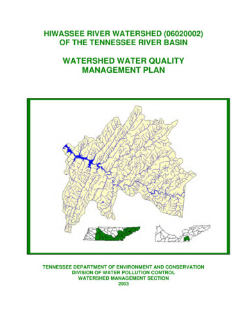 WATERSHED WATER QUALITY MANAGEMENT PLAN - Tn.gov