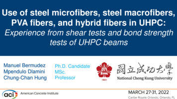 Use Of Steel Microfibers, Steel Macrofibers, PVA Fibers, And Hybrid .