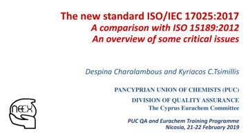 The New Standard ISO/IEC 17025:2017 - Eurachem 
