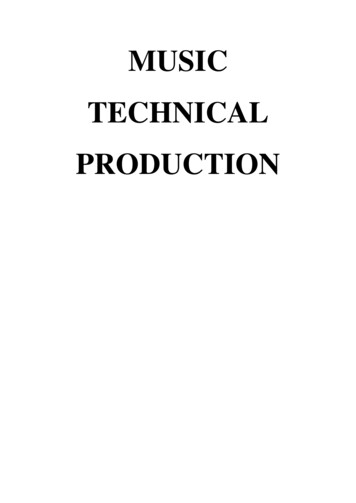 MUSIC TECHNICAL PRODUCTION - Academics