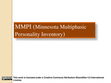 MMPI (Minnesota Multiphasic Personality Inventory