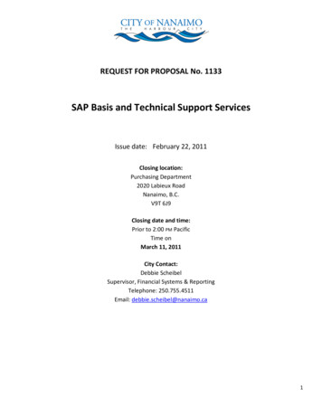SAP Basis And Technical Support Services - Nanaimo
