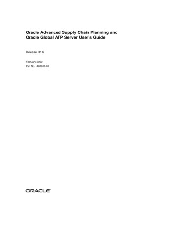 Oracle ASCP And Oracle Global ATP Server User's Guide