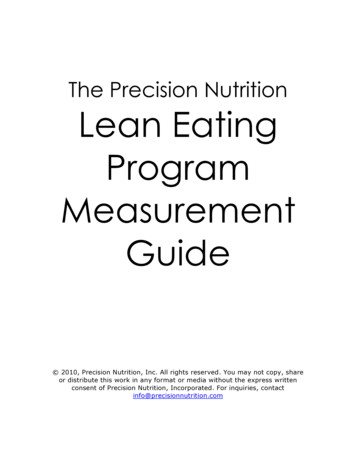The Precision Nutrition Lean Eating Program Measurement Guide