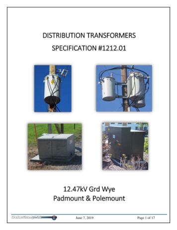 DISTRIBUTION TRANSFORMERS SPECIFICATION #1212