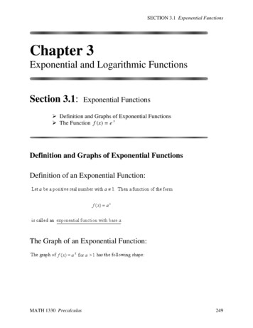 Exponential And Logarithmic Functions - Precalculus .