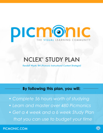NCLEX STUDY PLAN - Picmonic