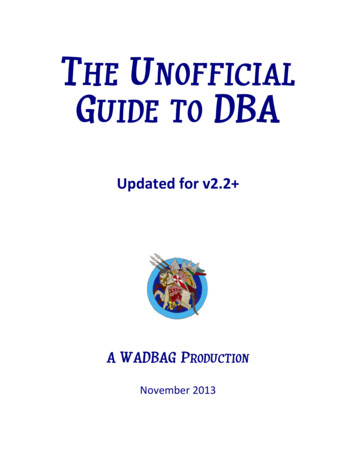 The Unofficial Guide To DBA - Fireden 