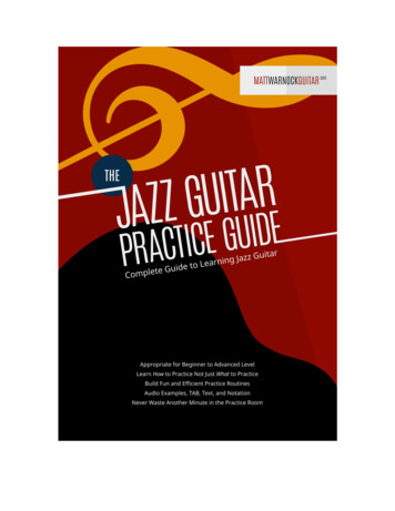 Jazz Guitar Practice Guide Sample TOC