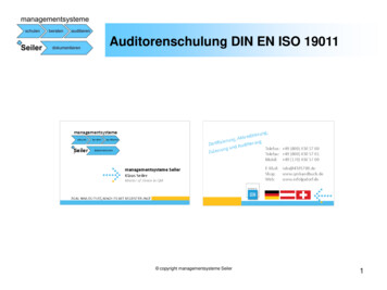 Auditorenschulung DIN EN ISO 19011 - Qmhandbuch.de
