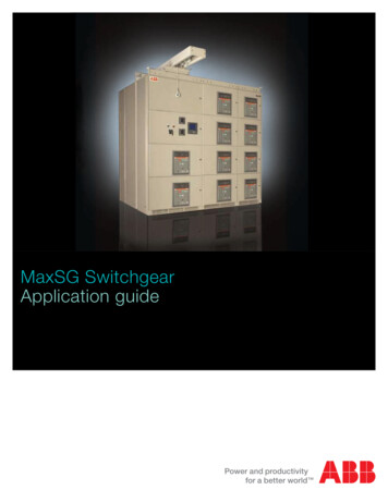 MaxSG Switchgear Application Guide