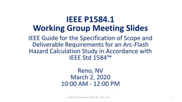 IEEE P1584.1 Working Group Meeting Slides