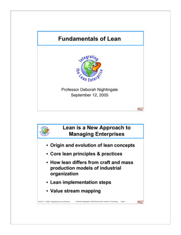 Fundamentals Of Lean