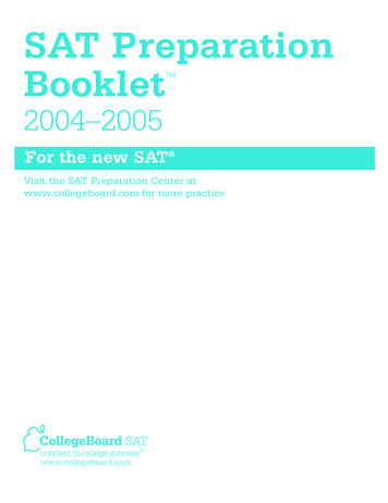 SAT Preparation Booklet - EKnowledge