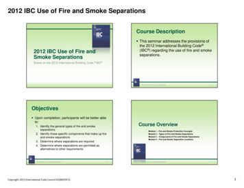 2012 IBC Use Of Fire And Smoke Separations-