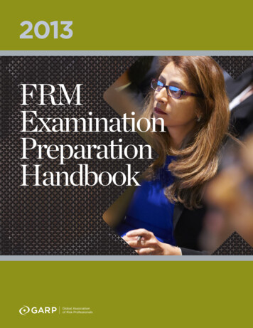 FRM Examination Preparation Handbook