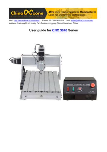User Guide For CNC 3040 Series