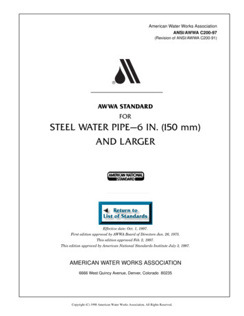 C200-97 Steel Water Pipe – 6 In. (150 Mm) And Larger
