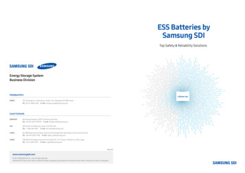 ESS Batteries By Samsung SDI