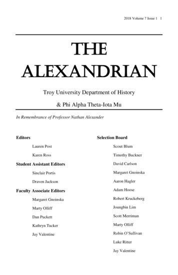The Alexandrian - Troy University