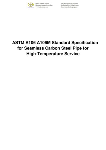 ASTM A106 A106M Standard Specification For Seamless Carbon .