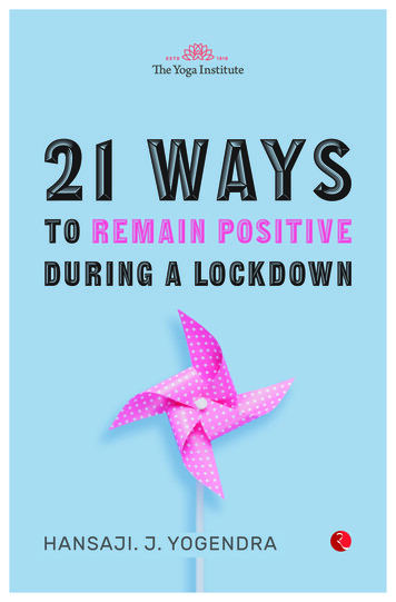 21 WAYS TO REMAIN POSITIVE DURING A . - The Yoga Institute