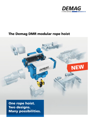 The Demag DMR Modular Rope Hoist