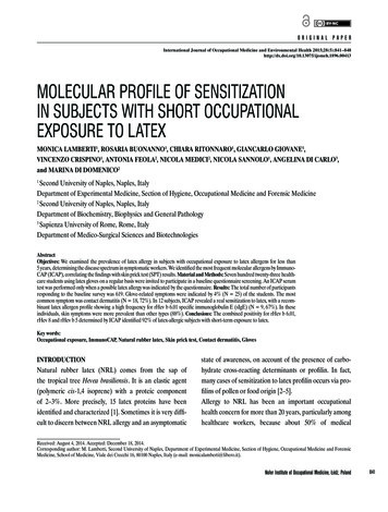 MOLECULAR PROFILE OF SENSITIZATION IN SUBJECTS WITH 