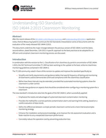 Understanding ISO Standards: ISO 14644-2:2015 Cleanroom .