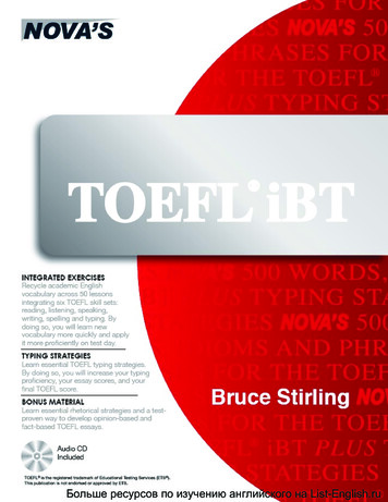 500 Words, Phrases, Idioms For The TOEFL IBT Plus Typing .