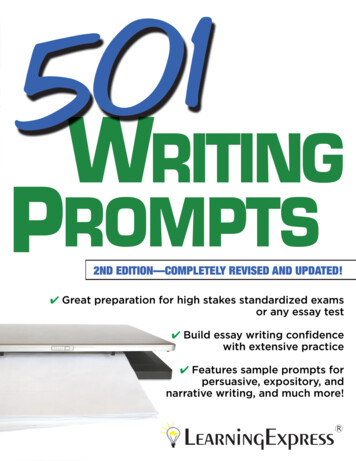 501 Writing Prompts - MISD
