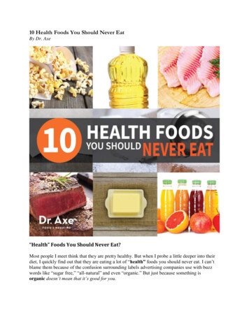 10 Health Foods You Should Never Eat By Dr. Axe