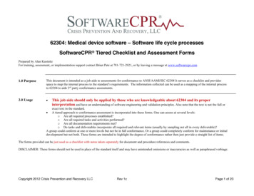 62304: Medical Device Software – Software Life Cycle .