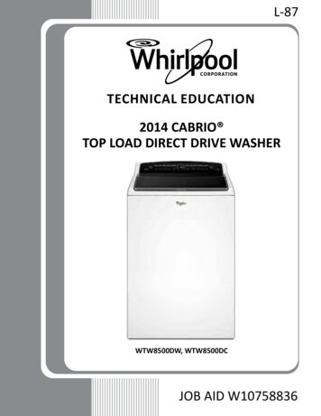 Vertical Modular 2014 CABRIO Washer TOP LOAD DIRECT DRIVE .